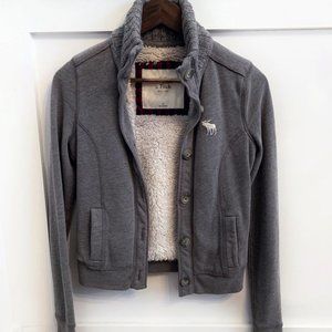 - A&F Sherpa Lined Sweatshirt Size Medium